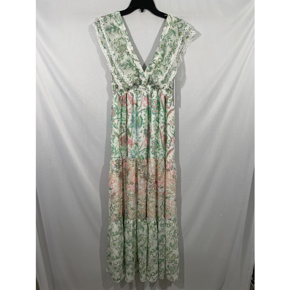 NWT House of Harlow 1960 [‎ Medium ] Romantic Floral Tiered Maxi Dress